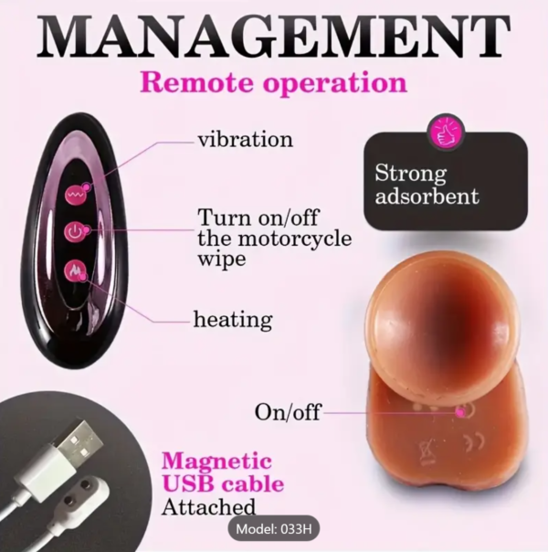 Thrust & Vibe Massager – 10x Telescopic Realness with Remote Control - Image 5