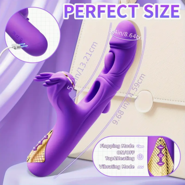 4-in-1 Clit-Slapping, Vibe-Buzzing, Heat-Loving Dildo - Image 5