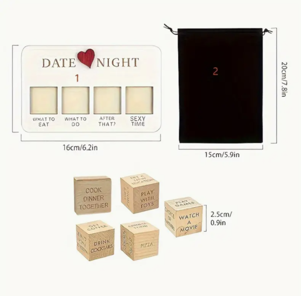 Date Night Fun & Sexy Wooden Dice Game - Image 2
