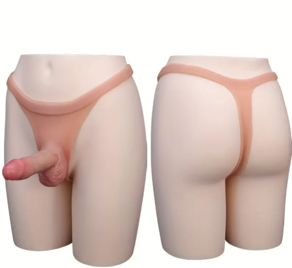 Real Feel Wearable Silicone Dildo Thong