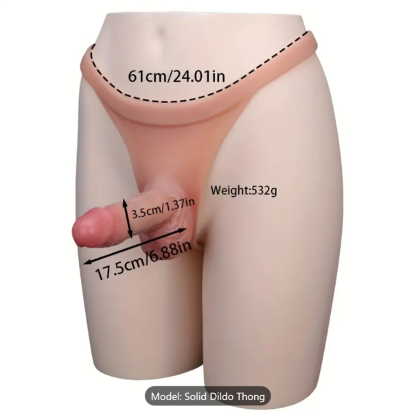 Real Feel Wearable Silicone Dildo Thong - Image 3