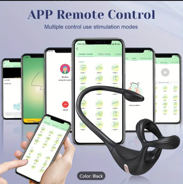 3-in-1 Prostate Locking Ring – APP-Controlled Anal & Testicle Vibrator - Image 5