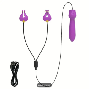 2-in-1 Couple Vibrator – 10-Mode Clitoral & Front Play Toy
