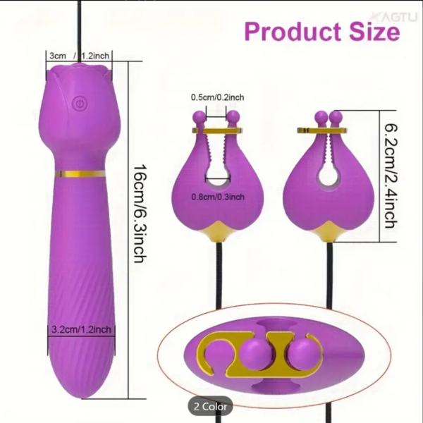 2-in-1 Couple Vibrator – 10-Mode Clitoral & Front Play Toy - Image 3