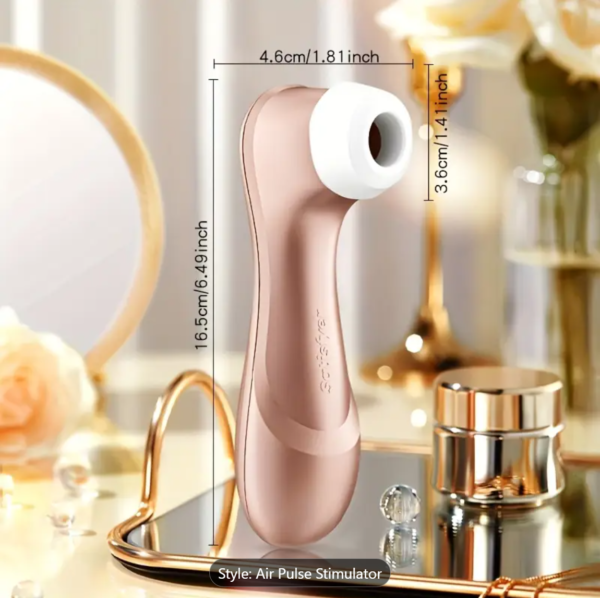 Air-Pulse Clitoral Stimulator – Rose Gold Sucking Toy with Pressure-Wave Tech - Image 3