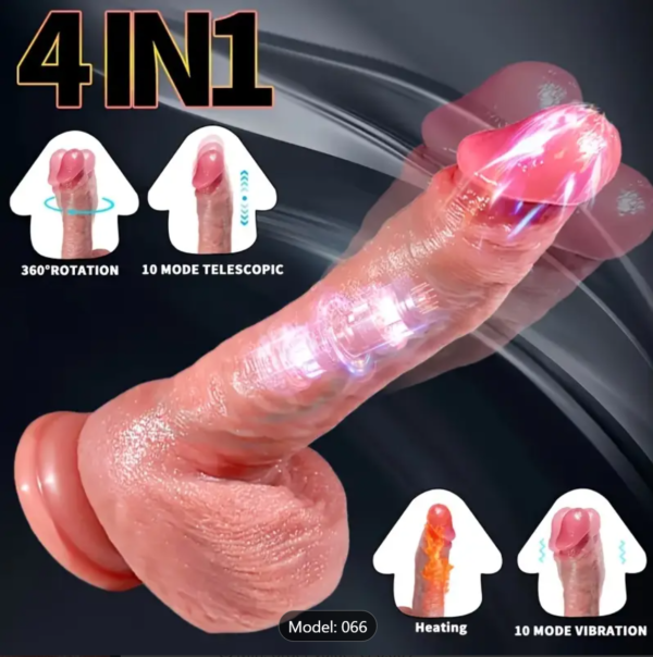 22cm Remote-Control Dildo – 9 Thrusts & 7 Vibration Modes - Image 2