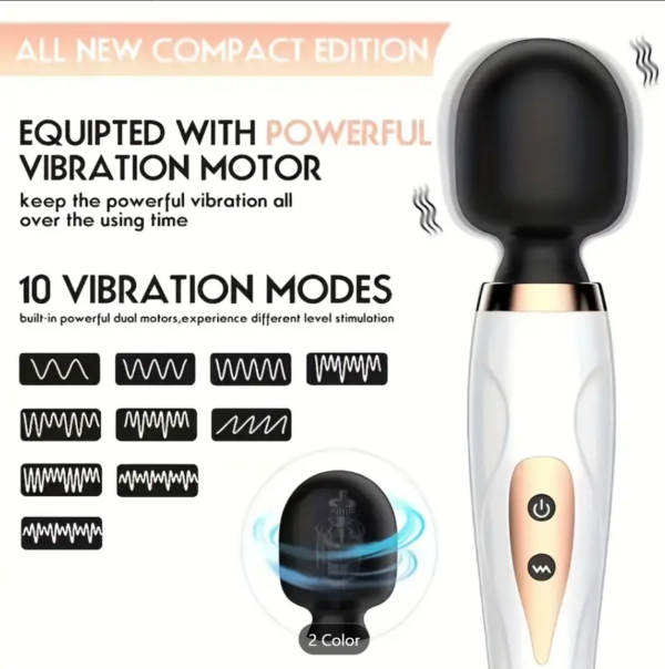PowerPulse Wand – 10-Mode Vibrator for Full-Body & Intimate Massage - Image 6
