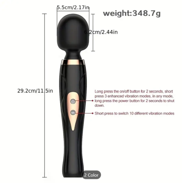 PowerPulse Wand – 10-Mode Vibrator for Full-Body & Intimate Massage - Image 5