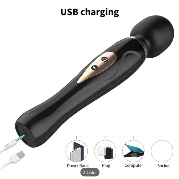 PowerPulse Wand – 10-Mode Vibrator for Full-Body & Intimate Massage - Image 2