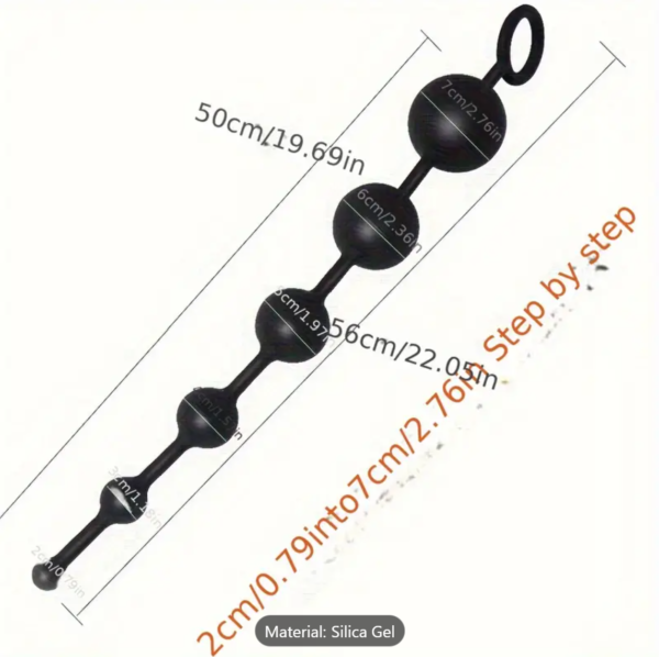 Silicone Gradient Beads Anal Plug – 6-Size Dilation Set for Men & Women - Image 5