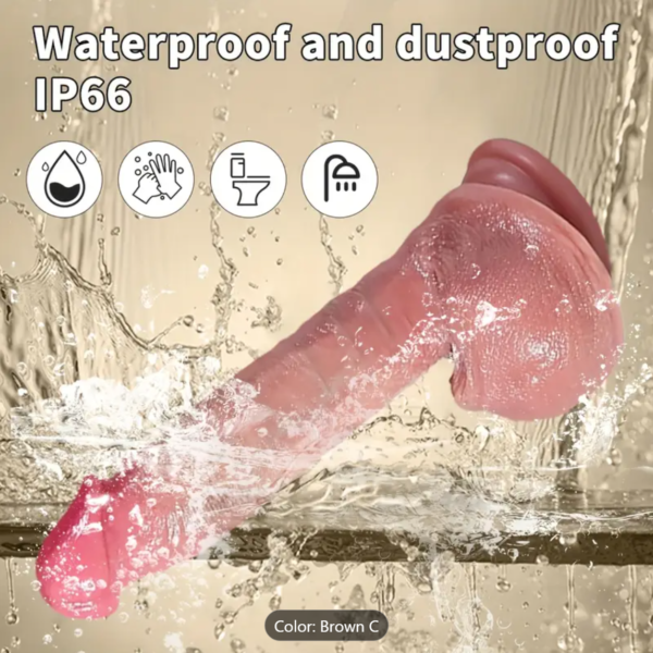 22.1cm RealFeel Silicone Dildo – Suction-Based G-Spot & Anal Stimulator - Image 3