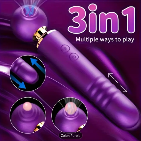 3-in-1 Suction & G-Spot Vibrator – Retracting, Beeping & AV Modes - Image 3