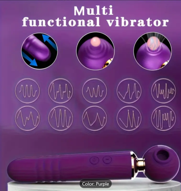 3-in-1 Suction & G-Spot Vibrator – Retracting, Beeping & AV Modes - Image 6
