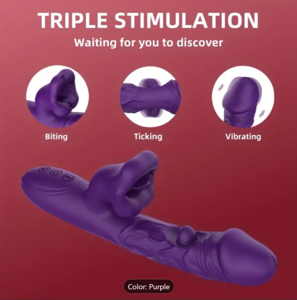 3-in-1 G-Spot & Clitoral Rabbit Vibrator – Licking, Slapping & Vibration - Image 9