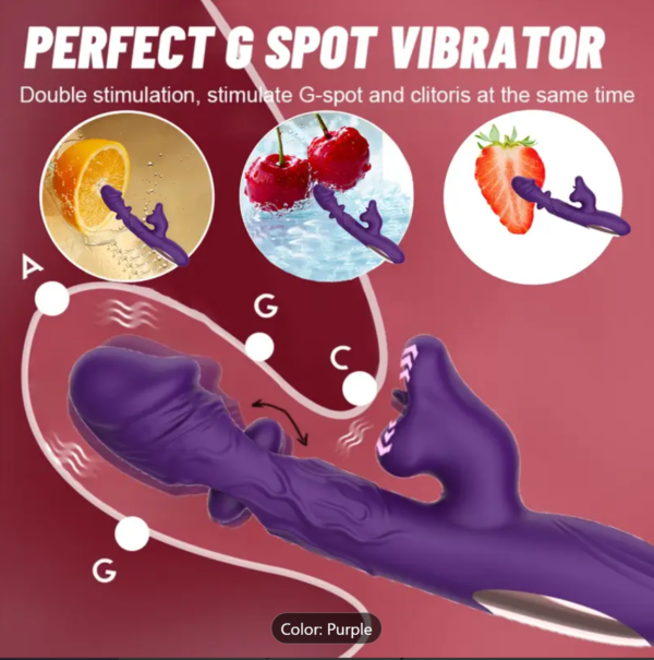 3-in-1 G-Spot & Clitoral Rabbit Vibrator – Licking, Slapping & Vibration - Image 8