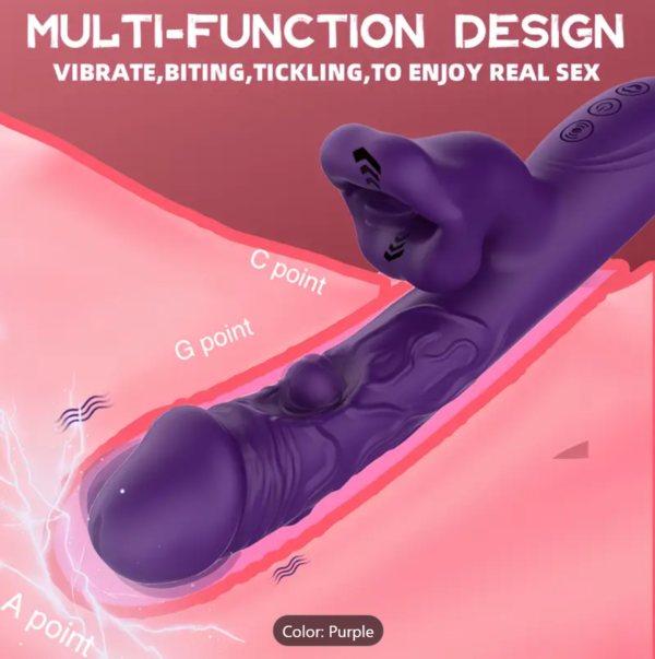 3-in-1 G-Spot & Clitoral Rabbit Vibrator – Licking, Slapping & Vibration - Image 5