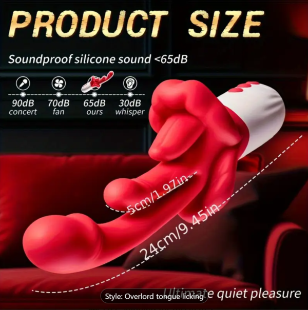 4-in-1 Heated Tongue Lick Vibrator – Couples’ Sensory Play Toy - Image 5