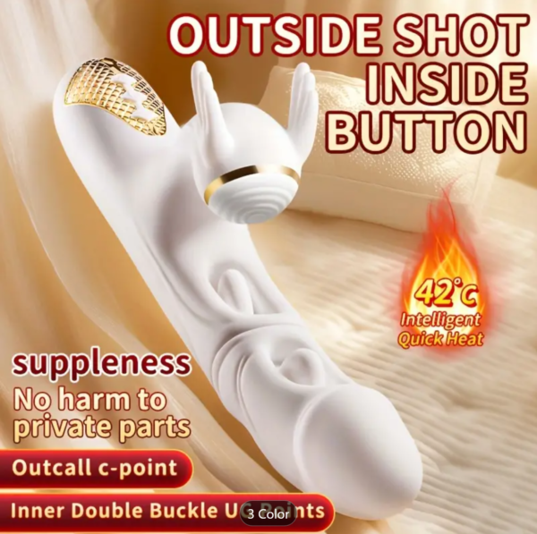 4-in-1 Clitoral & Vaginal Vibrator – Slapping, Clasping, Vibration & Heat - Image 2