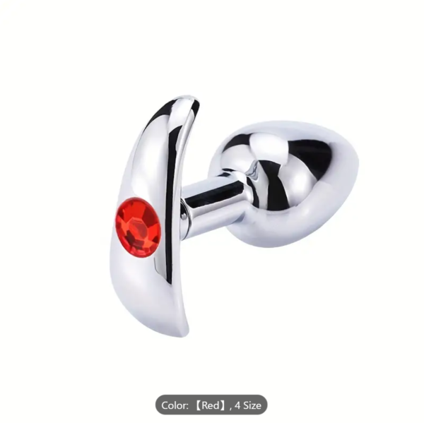 1 set of 3 Classic Metal Anal Plugs – Jewel Base Butt Plug for All Levels - Image 3