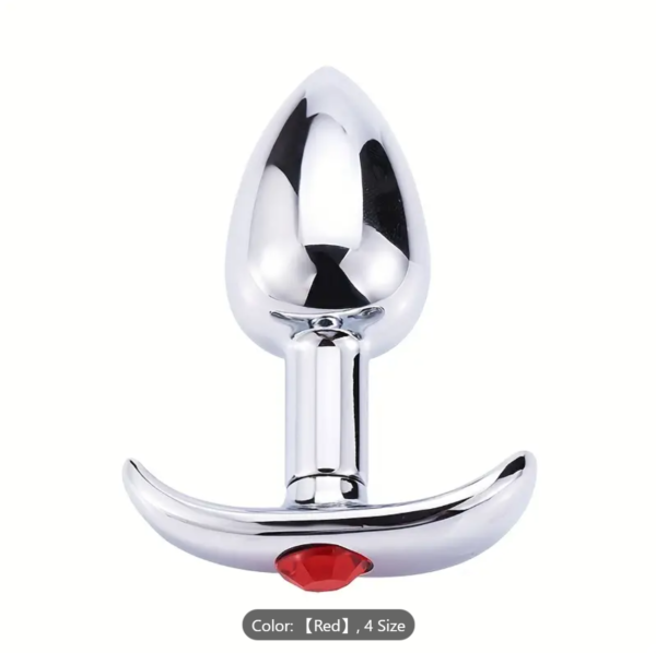 1 set of 3 Classic Metal Anal Plugs – Jewel Base Butt Plug for All Levels - Image 2