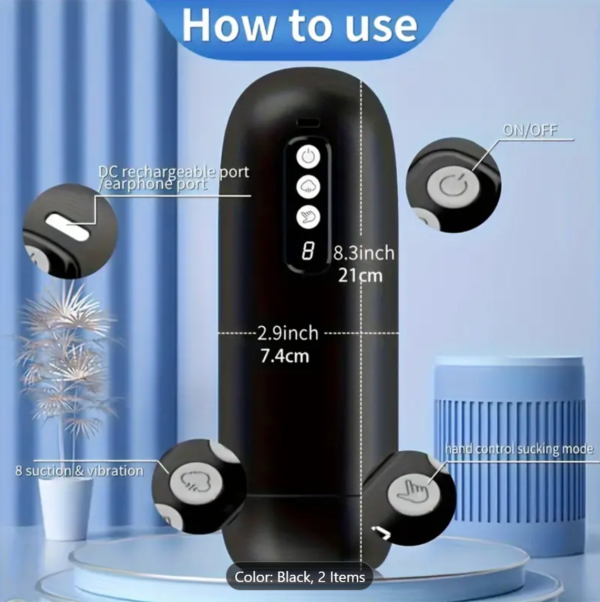 PowerSuck Men's Electric Masturbator – 8 Modes of Ultimate Pleasure - Image 6