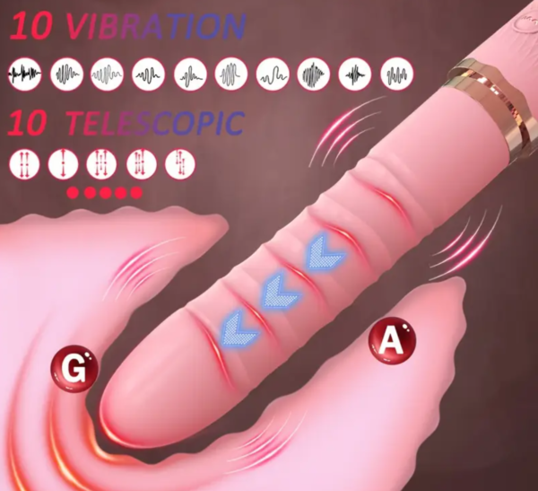 Dual Motor Dildo Vibrator – Realistic Thrusting & Clitoral Stimulation - Image 5