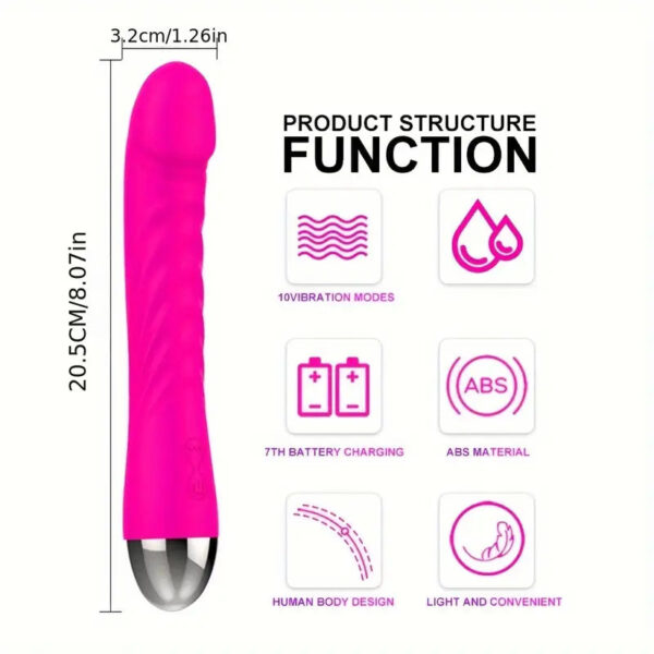 G-Spot & Clitoral Vibrator – Silent Mini Dildo with 10 Modes - Image 9