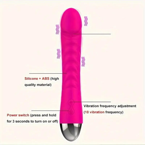 G-Spot & Clitoral Vibrator – Silent Mini Dildo with 10 Modes - Image 3