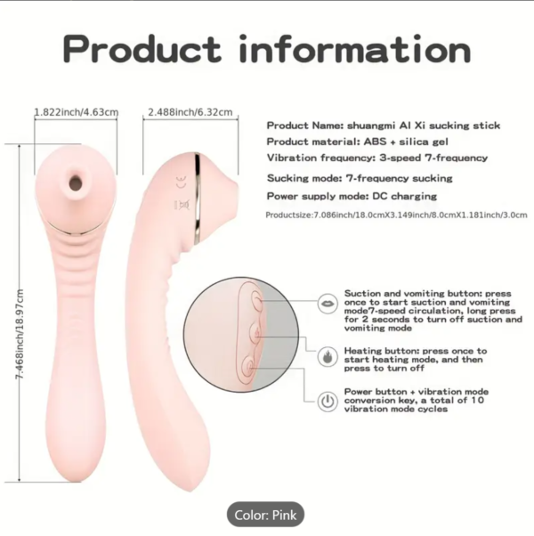 Heated Vibrator – A-Spot & G-Spot Massager with Suction & Flex - Image 3