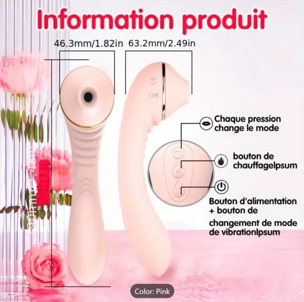 Heated Vibrator – A-Spot & G-Spot Massager with Suction & Flex - Image 4