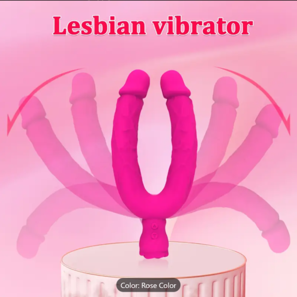 Double-Ended Vibrator – Rechargeable Silicone Dildo for Couples - Image 5