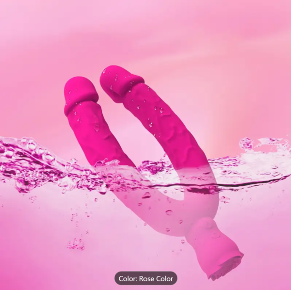 Double-Ended Vibrator – Rechargeable Silicone Dildo for Couples - Image 3