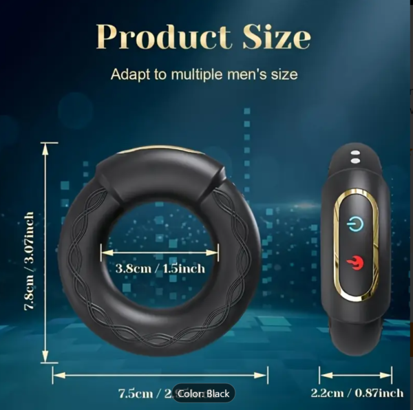 App-Controlled Penis Ring – Vibrating Cock Ring with Prostate Massager - Image 6