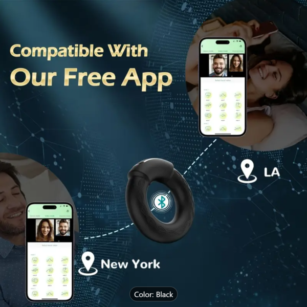 App-Controlled Penis Ring – Vibrating Cock Ring with Prostate Massager - Image 5