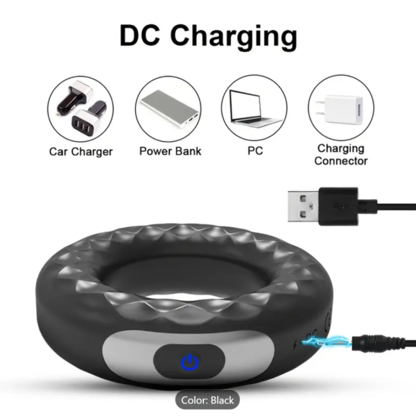 Electric Locking Ring – USB Rechargeable Wireless Cock Ring - Image 3