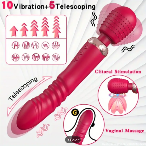 Dual-Motor Vibrator – G-Spot Silicone Wand for Women & Couples - Image 6