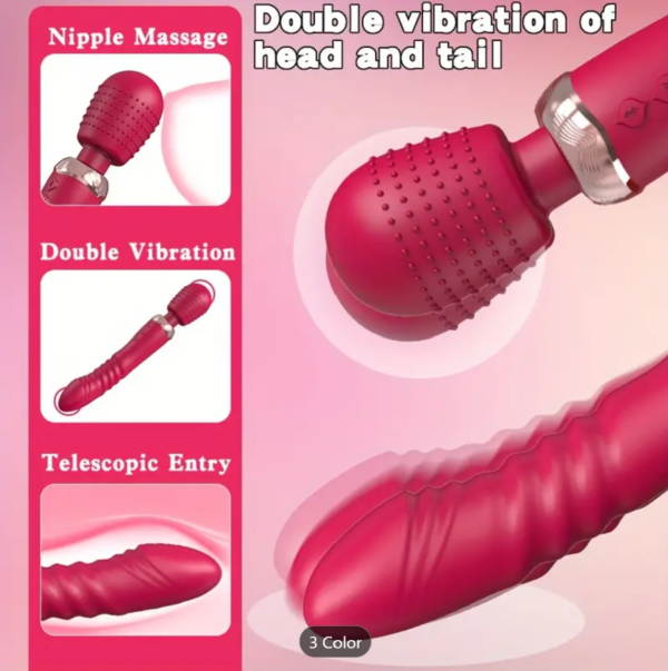 Dual-Motor Vibrator – G-Spot Silicone Wand for Women & Couples - Image 5