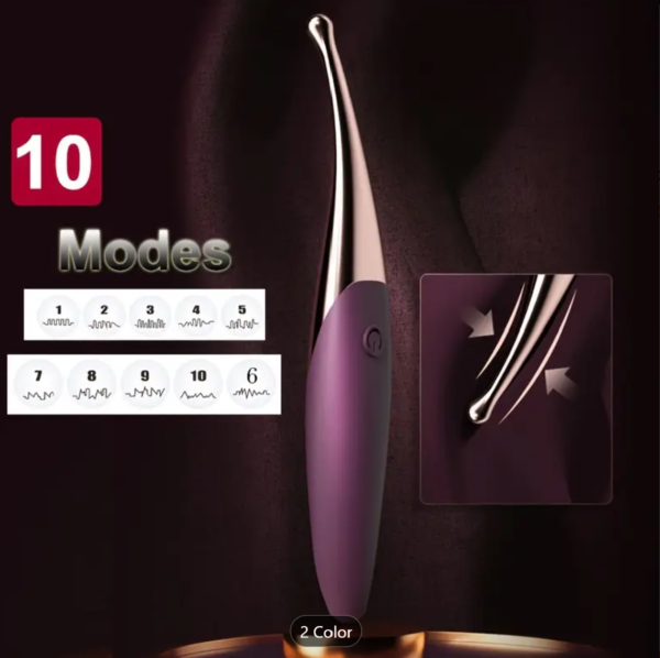 Mini Vibrator – 10-Mode G-Spot & Clit Pleasure Wand - Image 6