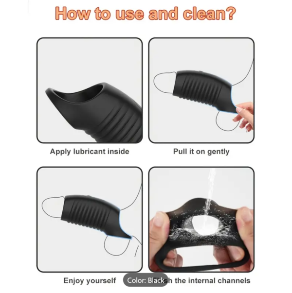Vibrating Cock Ring – APP-Controlled with Clitoral Stimulator - Image 3