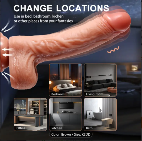 FireMotion – 4-in-1 Retractable Heated Dildo with Remote Control - Image 6