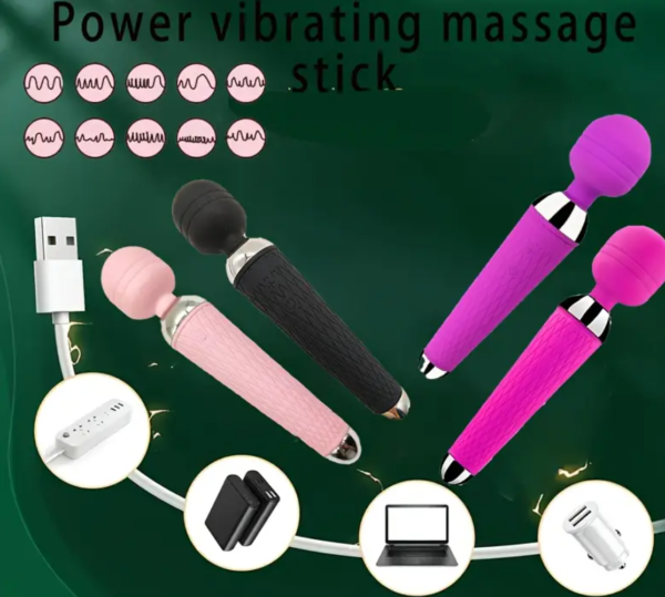 Heated USB Vibrating Wand – 10 Modes of Pure Couple Bliss - Image 2