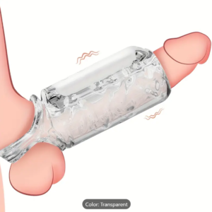 Clear Vibrating Penis Sleeve – 10 Vibration Modes for Electrifying Play